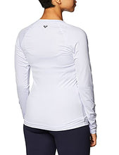 Load image into Gallery viewer, Roxy Women's Standard Essentials Long Sleeve Zip-Up Rashguard, Bright White 21, M

