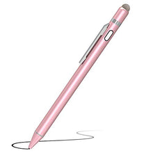 Load image into Gallery viewer, KECOW Stylus Digital Pen for Touch Screens, 1.45mm fine Elastic Tip Rechargeable Pencil Compatible for iPad iPhone Samsung Phone &amp;Tablets,iOS&amp;Android for Drawing and Writing Capacitive Pen (Rose Gold)
