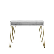 Load image into Gallery viewer, Novogratz Computer Desk with Storage, White Marble
