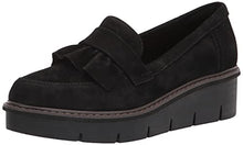 Load image into Gallery viewer, Clarks Women's Airabell Slip Loafer, Black Suede, 9
