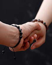 Load image into Gallery viewer, Lightock Evil Eye Bracelet Obsidian Amulet Essential Oil Diffuse Friendship Gifts Couples Bracelets for Women Men (2pcs)
