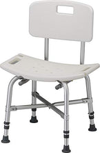 Load image into Gallery viewer, NOVA Medical Products Heavy Duty Shower &amp; Bath Chair with Back, 500 lb. Weight Capacity, Quick &amp; Easy Tools Free Assembly, Lightweight &amp; Seat Height Adjustable, Great for Travel, White
