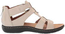 Load image into Gallery viewer, Clarks Women's Laurieann Remi Flat Sandal, Ivory Nubuck, 11

