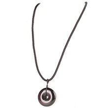 Load image into Gallery viewer, MATT HANN Rainbow Eye Obsidian Safty Circel Pendant Original Handmade Grouding Stone Protection (Black Obsidian Large)
