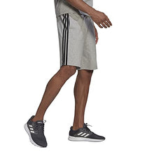 Load image into Gallery viewer, adidas Men's Tall Size Essentials 3-Stripes Shorts, Medium Grey Heather/Black
