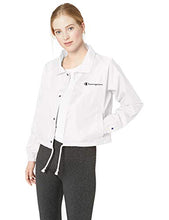 Load image into Gallery viewer, Champion Women's Heritage Woven Coaches Jacket, White, Small
