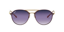 Load image into Gallery viewer, Ray-Ban RB4292N Blaze Double Bridge Square Sunglasses, Pink/Violet Blue Gradient Mirror, 61 mm
