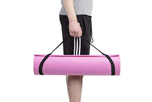 Load image into Gallery viewer, Mind Reader YOGAPVC-BLU All Purpose Extra Thick Yoga Fitness &amp; Exercise Mats with Carrying Strap, High Density Anti-Tear, Blue
