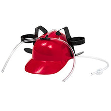 Load image into Gallery viewer, Beer &amp; Soda Guzzler Helmet - Drinking Hat By EZ Drinker (Red)
