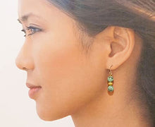 Load image into Gallery viewer, African Turquoise Gold-Filled Earrings
