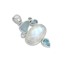 Load image into Gallery viewer, YoTreasure Solid 925 Sterling Silver Moonstone Chain Pendant 1.65"
