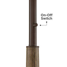 Load image into Gallery viewer, Terrence Rustic Farmhouse Floor Lamp Oil Rubbed Bronze Faux Wood Wire Cage Oatmeal Fabric Drum Double Shade for Living Room Reading Bedroom Office - Franklin Iron Works
