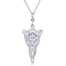 Load image into Gallery viewer, MagiDeal The Lord of the Rings Lady Arwen Evenstar Inspired Collectible Plated Pendant with 20-Inch Chain Necklace
