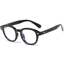 Load image into Gallery viewer, Vintage Round Eyewear Blue Light Blocking Eyewear Black Frame Anti Blue Light Transparent Lens
