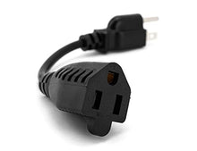 Load image into Gallery viewer, 6-Inch Power Extension Cable, 5-Pack, Outlet Saver, 18 AWG
