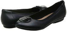 Load image into Gallery viewer, Clarks Women's Gracelin Lola Ballet Flat, Black Leather/Synthetic Combo, 9 Medium US
