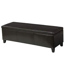 Load image into Gallery viewer, Christopher Knight Home Glouster PU Storage Ottoman, Brown
