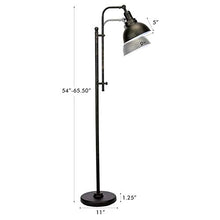Load image into Gallery viewer, CO-Z Industrial Floor Lamp Adjustable, 65 Inches Rustic Floor Task Lamp in Aged Bronze Finish, Standing Lamp with Metal Shade for Living Room Reading Bedroom Office, ETL.
