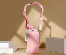 Load image into Gallery viewer, H2O Capsule 2.2L Half Gallon Water Bottle with Storage Sleeve and Covered Straw Lid – BPA Free Large Reusable Drink Container with Handle - Big Sports Jug, 2.2 Liter (74 Ounce) Rose Quartz
