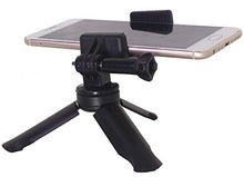 Load image into Gallery viewer, Phone Tripod Stand, Mini, Portable, Universal &amp; Heavy Duty, Adjustable Mount, Steady with Protective Padding Under its Legs, for Android, iPhone, DSLRs and GoPro.
