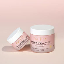 Load image into Gallery viewer, Pacifica Beauty Vegan Collagen Overnight Recovery Face Cream + Undereye Eye Cream Set, Hylauronic Acid, Caffeine, Vitamin E &amp; C, Hydrating &amp; Moisturizing for Aging and Dry Skin, Pink, 2 Count
