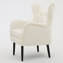 Load image into Gallery viewer, Christopher Knight Home Seigfried Velvet Arm Chair, Ivory
