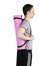 Load image into Gallery viewer, Mind Reader YOGAPVC-BLU All Purpose Extra Thick Yoga Fitness &amp; Exercise Mats with Carrying Strap, High Density Anti-Tear, Blue
