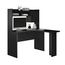 Load image into Gallery viewer, Mainstays Student Desk White Finish - Home Office Bedroom Furniture Indoor Desk - Easy Glide Accessory Drawer (L-Shaped Desk with Hutch, Espressso)
