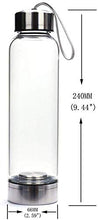 Load image into Gallery viewer, SAOI Amethyst Crystal Glass Water Bottle
