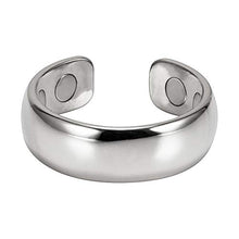 Load image into Gallery viewer, MagnetRX® Magnetic Therapy Pain Ring - Elegant Stainless Steel Ring for Pain Relief, Circulation, Healing &amp; Arthritis Ring - Magnet Therapy Rings for Men (Polished Silver | Size: 8)
