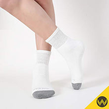 Load image into Gallery viewer, WANDER Men's Athletic Ankle Socks 8 Pairs Thick Low Cut Socks Cushion Running Socks for Men Sport Cotton Socks 9-12 White
