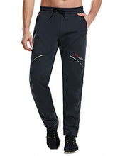 Load image into Gallery viewer, BALEAF Men's Thermal Windproof Cycling Pants Fleece Mountain Bike Pants Winter Cold Weather Running Gear Black L
