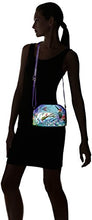 Load image into Gallery viewer, Anna by Anuschka Women's Genuine Leather Medium Multi-Compartment Crossbody | Hand Painted Original Artwork | Midnight Peacock
