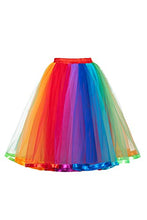 Load image into Gallery viewer, MisShow Women's Vintage 5 Layered Tulle Tutu Puffy Ballet Bubble Skirt Party Underskirt One Size

