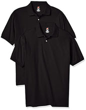 Load image into Gallery viewer, Hanes Men's Short-Sleeve Jersey Polo (Pack of 2), Charcoal Heather, Small
