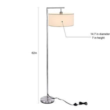 Load image into Gallery viewer, LED Floor Lamp Tall Pole Lamp With Hanging Drum Shade For Living Room Bedroom Warm Light,Ship from US Warehouse
