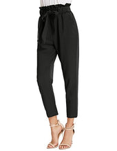 Load image into Gallery viewer, GRACE KARIN Women's Pants Casual Cropped High Waist Pants 2pcs L Black+Blue-Gray
