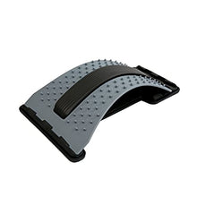 Load image into Gallery viewer, Back Stretching Device,Back Cracker Massager for Bed &amp; Chair &amp; Car,Multi-Level Lumbar Support Stretcher Spinal, Lower and Upper Muscle Pain Relief(Gray Black)
