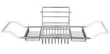 Load image into Gallery viewer, FBasics Bathtub Caddy Stainless Steel Bathtub Tray with Extending Sides and Book Holder
