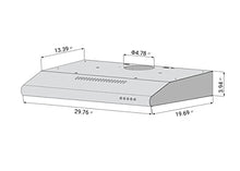 Load image into Gallery viewer, CIARRA CAB75918B 30 inch Range Hood with CACF006 Carbon Filters, Stainless Steel Stove Vent Hood for Kitchen

