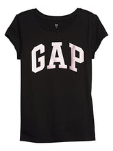 Load image into Gallery viewer, GAP Girls Short Sleeve Logo T-Shirt T Shirt, Black 19, Large US

