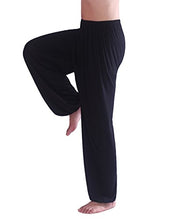 Load image into Gallery viewer, HOEREV Brand Mens Super Soft Modal Spandex Harem Yoga Pilates Pants, Blue, X-Small
