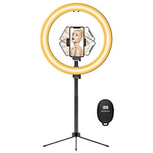 Load image into Gallery viewer, SEENDA 12'' Selfie Ring with 30'' Tripod Stand and Phone Holder, 3000K-5600K Large Circle Light with Bluetooth Remote for Photography/YouTube Video/Self-Portrait Shooting/Live-Stream
