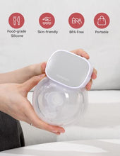 Load image into Gallery viewer, Momcozy S9 Double Wearable Breast Pump, Hands-Free Breast Pump, Portable Electric Breast Pump with 2 Mode &amp; 5 Levels, Painless Breastfeeding Breastpump Can Be Worn in-Bra, 24mm Grey
