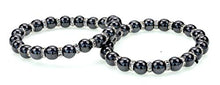 Load image into Gallery viewer, Women's Magnetic Hematite Bracelets with Shiny Rhinestones by PURPLE WHALE| Heals Arthritis and General Pain, Gemstones for Healthy Blood Circulation – Set of 2
