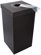 Load image into Gallery viewer, One Earth Disposable and Reusable Corrugated Cardboard Trash and Recycling Boxes: Bin + Lid + Trash Bag- Black (Qty. 10 Sets)
