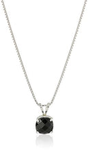Load image into Gallery viewer, Sterling Silver Cushion-Cut Checkerboard Onyx Pendant Necklace (6mm)
