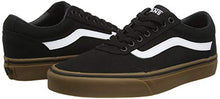 Load image into Gallery viewer, Vans Men's Ward Sneaker, Black Canvas Black Gum 7hi, 9.5
