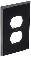 Load image into Gallery viewer, Leviton PJ8-E 1-Gang, 1-Duplex, Midway Nylon Wallplate, Midway Size, Black, 1 Pack
