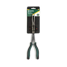 Load image into Gallery viewer, SATA Straight Body Double x-Pliers, with Green Handles &amp; A Long-Nose Design for Access in Tight Spaces - ST70711, 45° Tip
